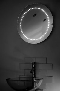 round illuminated mirror