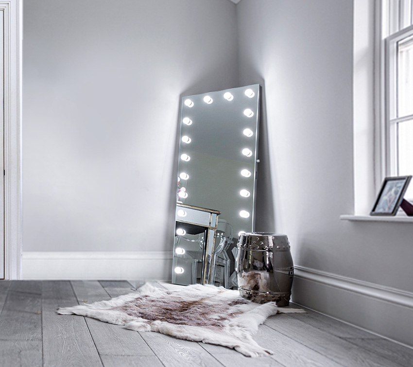 Hollywood Mirror Makeup Vanity Mirrors, Full Length Glam Mirror With Lights