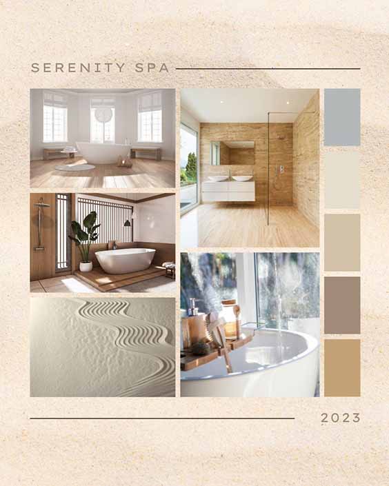 Serenity spa bathroom trend 2023