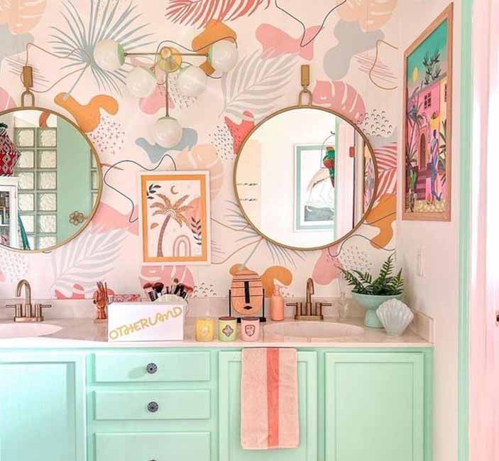 Pastel colour palletes for bathroom design