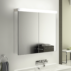 ENKI LED Wall Cabinet with Mirror for Bathroom 640 x 610 mm Galaxy 