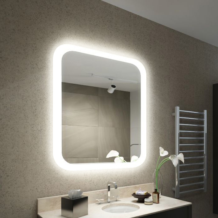 Frosted 360° Edge Lit Bathroom Mirrors - Illuminated Mirrors