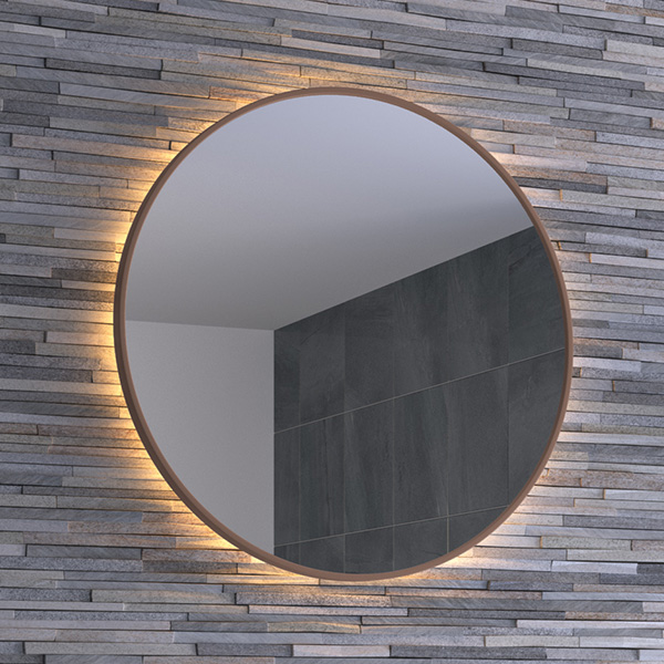 Alesund Bronze Effect Frame Backlit Shaver Mirror