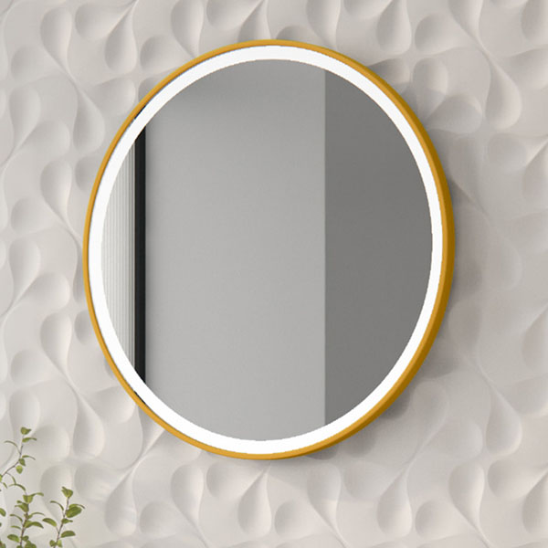 Hellevi Brass Effect Frame Slim Edge Mirror