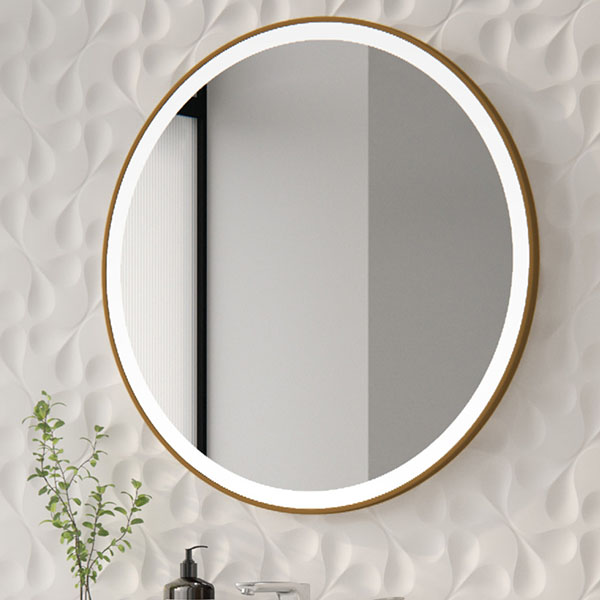 Arto Bronze Effect Frame Slim Edge Mirror