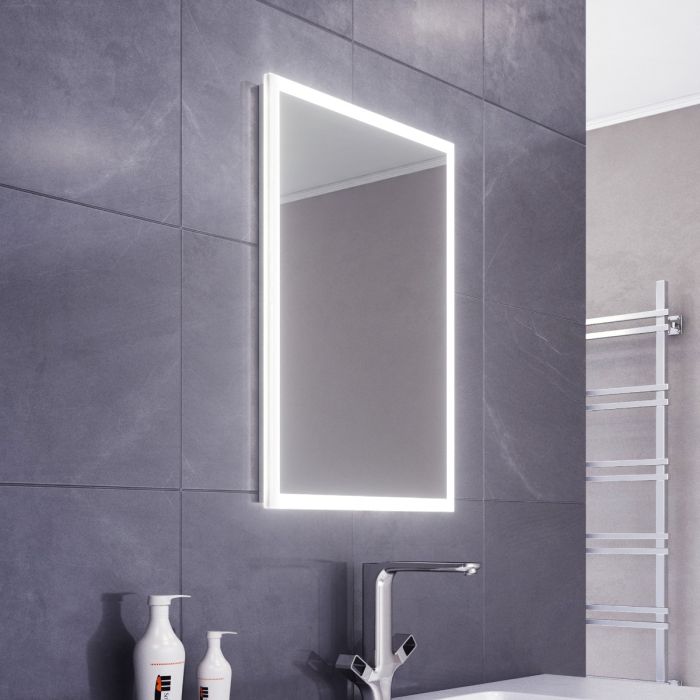 Diamond X Collection Leanna Slimline Edge LED Bathroom Mirror with Demister Pad & Sensor k470 
