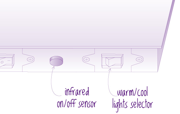 Warm / cool light selector switch