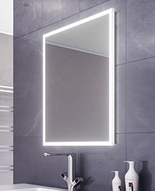 Frosted 360 Edge Lit Bathroom Mirrors - Illuminated Mirrors